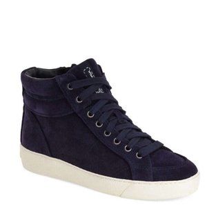 Sam Edelman Britt Hi Top Sneaker 8.5 Navy Blue